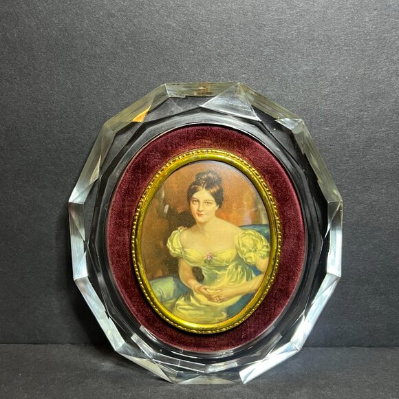 VTG Cameo Creation Countess of Blessington Sir Thomas Lawrence Glass Portrait - Picture 2 of 6